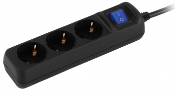 Мережевий подовжувач 2E 3хТип F, 3*1,5мм, 1,5м, black (2E-U03ESM1.5BK) | Фото 3