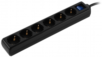 Мережевий подовжувач 2E 6хТип F, 3 х 1,5мм, 3м, black (2E-U06ESM3BK) | Фото 5