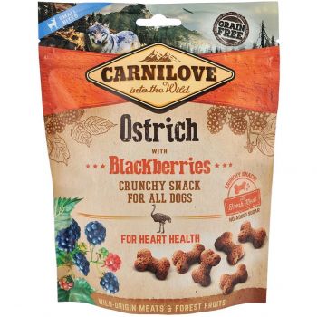 Carnilove Crunchy Snack м'ясо страуса, ожина, 200 г (8595602527274) | Фото 1