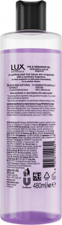 Гель для душу Lux Botanicals Інжир та олія герані 480мл (8720181499821) | Фото 2