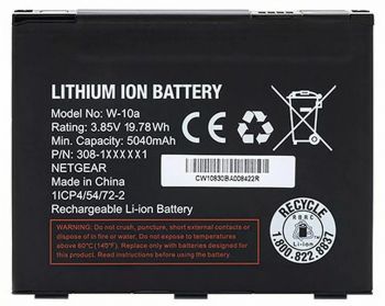 Змінний літій-іонний акумулятор NETGEAR W-10A для мобільних маршрутизаторів NETGEAR Nighthawk M1/M2 (MHBTR10-10000S) | Фото 3