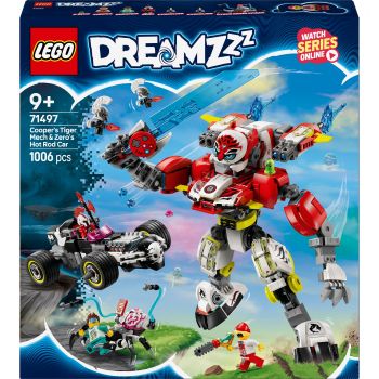 Купить конструктор Конструктор LEGO DREAMZzz Робот-тигр Купера та Хот-род авто Зеро (71497) | Фото 1