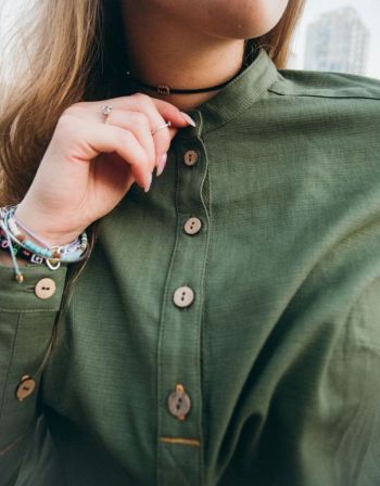 Сорочка жіноча TURBAT Madeira Hemp M зелена (012.004.4211) | Фото 4