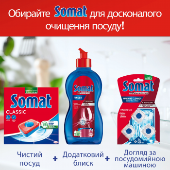 Таблетки для посудомийних машин Somat Classic 95 шт (9000101810059) Купить средство для мытья посуды Таблетки для посудомийних машин Somat Classic 95 шт (9000101810059) | Фото 4