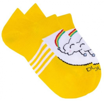 Шкарпетки дитячі Duna 31-34 1 пара жовті с принтом Хмаринка (4823094656238) | Фото 2