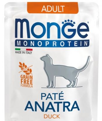 Паштет для кішок Monge Cat Monoprotein Adult качка 85 г (8009470013703) | Фото 3