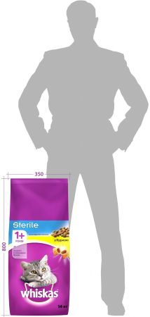 Сухий корм для стерилізованих кішок Whiskas з куркою 14 кг (5900951259418) | Фото 6