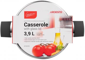 Каструля Ardesto Gemini Trento, 3.9 л, нержавіюча сталь (AR3639G) | Фото 2