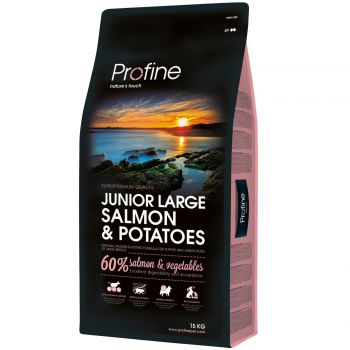 Сухий корм для цуценят Profine Junior Large Salmon з лососем та картоплею 15 кг (8595602517596) | Фото 1
