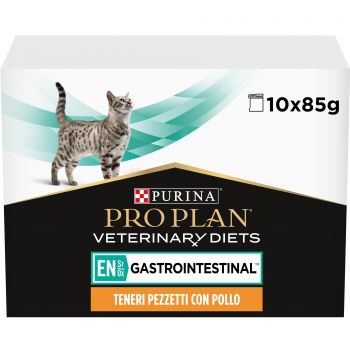Упаковка дієтичного корму при хворобах ШКТ Purina Pro Plan з куркою 10х85г(8445290093561) | Фото 1