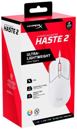Ігрова миша HyperX Pulsefire Haste 2 USB, White (6N0A8AA) | Фото 15