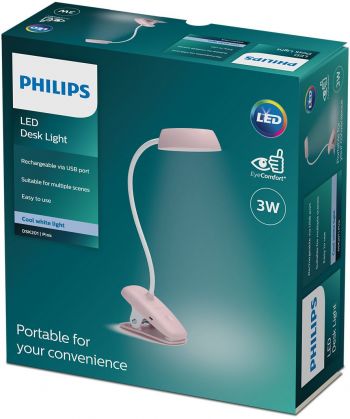 PHILIPS LED Reading Desk lamp Donutclip рожева (929003179627) | Фото 3
