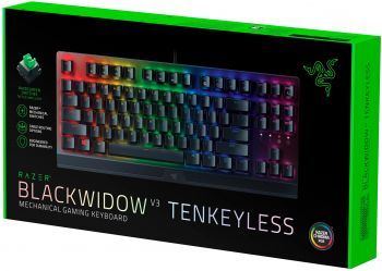 Ігрова клавіатура RAZER BlackWidow V3 Tenkeyless Green Switch USB RGB, Black (RZ03-03490700-R3R1) Ігрова клавіатура RAZER BlackWidow V3 Tenkeyless Green Switch USB RGB, Black (RZ03-03490700-R3R1) | Фото 5