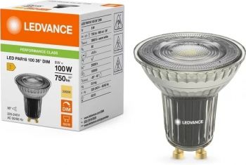 Лампа LEDVANCE GU10 8Вт 3000K 750Лм MR16 димується (4099854234941) | Фото 7
