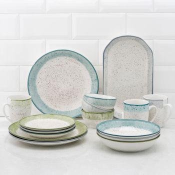 Тарілка обідня Ardesto Siena 27 см, біло-блакитна (AR2927SWB) | Фото 2