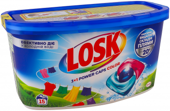 Капсули для прання Losk 3+1 Power Caps Color 15 шт (9000101803457) | Фото 4