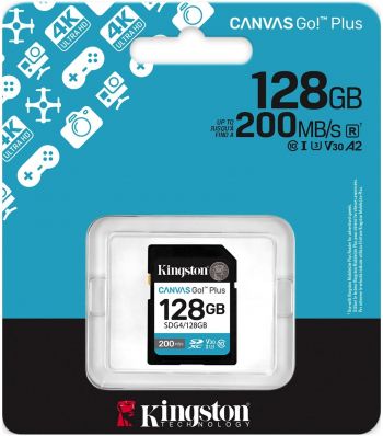Карта пам'яті Kingston SD 128GB C10 UHS-I U3 V30 R200MB/s (SDG4/128GB) | Фото 3