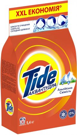 Купить стиральное средство Пральний порошок TIDE Аква-Пудра Альпійська Свіжість Автомат 5.4кг (8006540535189) | Фото 2