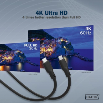 Кабель Digitus Type-C - Type-C Data/Charge, USB 3.2 Gen1, 5G, 100W, 4K, 2м, Black (AK-300342-020-S) Кабель Digitus Type-C - Type-C Data/Charge, USB 3.2 Gen1, 5G, 100W, 4K, 2м, Black (AK-300342-020-S) | Фото 12