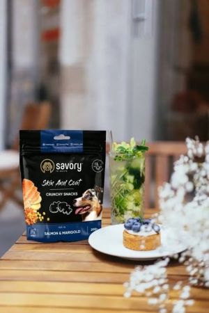 Savory для здоров'я шкіри та шерсті собак, лосось та чорнобривці 200 г (4820232631355) Savory для здоров'я шкіри та шерсті собак, лосось та чорнобривці 200 г (4820232631355) | Фото 5