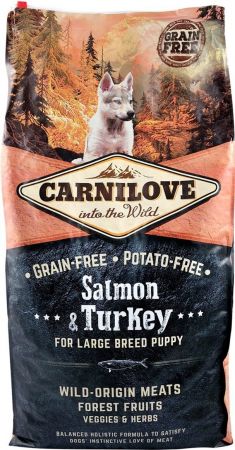 Сухий корм для цуценят великих порід Carnilove Salmon & Turkey Large Breed Puppy 12 кг (8595602508846) Сухий корм для цуценят великих порід Carnilove Salmon & Turkey Large Breed Puppy 12 кг (8595602508846) | Фото 3