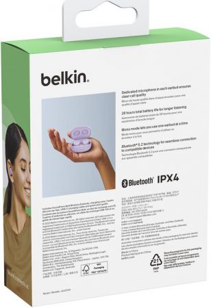 Навушники BELKIN Soundform Bolt True Wireless Lavender (AUC009btLV) | Фото 7