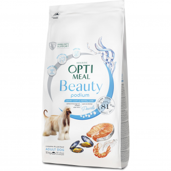 Сухий корм Optimeal Beauty Podium для дорослих собак усіх порід з морепродуктами 10кг (B1732801) | Фото 1