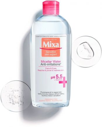 Міцелярна вода MIXA проти подразнень для чутливої шкіри обличчя 400мл Міцелярна вода MIXA проти подразнень для чутливої шкіри обличчя 400мл | Фото 6