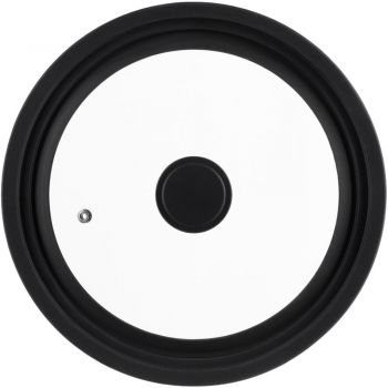 Кришка універсальна ARDESTO Black Mars Smart 24/26/28 см, скло, силікон (AR2428UL) | Фото 1