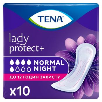 Урологічні прокладки TENA Lady Normal  Night 10 (7322541185477) | Фото 1