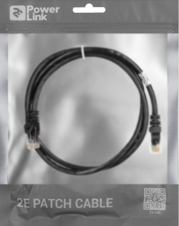2E Cat 6, UTP, RJ45, 26AWG, 7/0.16 Cu, 1.00 m, PVC, Black (2E-PC6COP-100BK) 2E Cat 6, UTP, RJ45, 26AWG, 7/0.16 Cu, 1.00 m, PVC, Black (2E-PC6COP-100BK) | Фото 2
