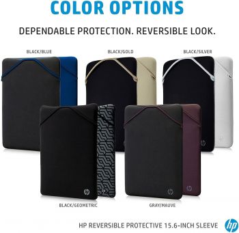 HP Reversible Protective Sleeve Black/Silver 15.6