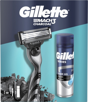 Подарунковий набір Бритва Gillette Mach3 Charcoal з 1 змінним картриджем + Гель для гоління 200 мл (8700216566469) Подарунковий набір Бритва Gillette Mach3 Charcoal з 1 змінним картриджем + Гель для гоління 200 мл (8700216566469) | Фото 5