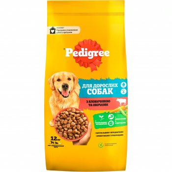 Сухий корм для дорослих собак Pedigree з яловичиною та овочами 12кг | Фото 1