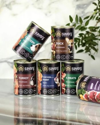 Вологий корм для цуценят Savory з куркою 400г (4820232630556) Вологий корм для цуценят Savory з куркою 400г (4820232630556) | Фото 2