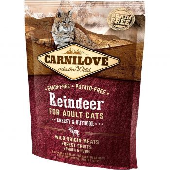 Сухий корм для активних кішок Carnilove Raindeer Energy & Outdoor 0,4 кг | Фото 1