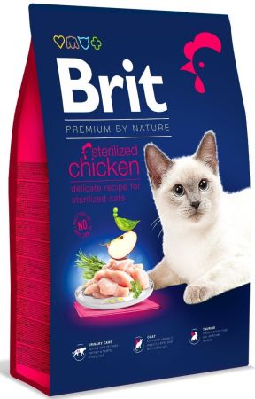 Сухий корм для стерилізованих котів Brit Premium by Nature Cat Sterilised з куркою 8 кг (8595602553235) | Фото 13