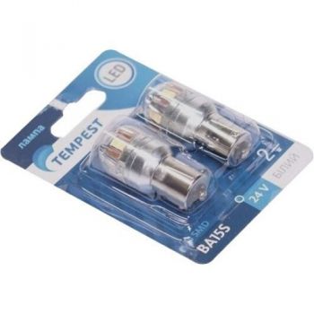 Лампа Tempest LED габарит, 24V BA15S 15SMD White 2шт (49051190036) | Фото 1