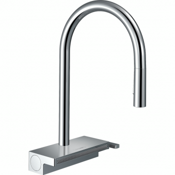 Змішувач Hansgrohe Aquno Select M81 для кухонної мийки, 220мм, поворотний, висувний, хром (73837000) | Фото 1