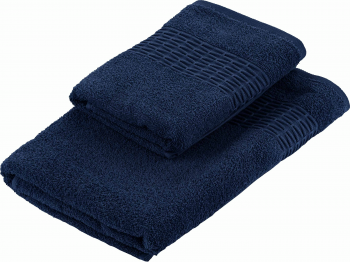 Набір рушників махрових ARDESTO Lotus 50х90см, 70х140см, 2шт, темно синій (ART2357DB) | Фото 5