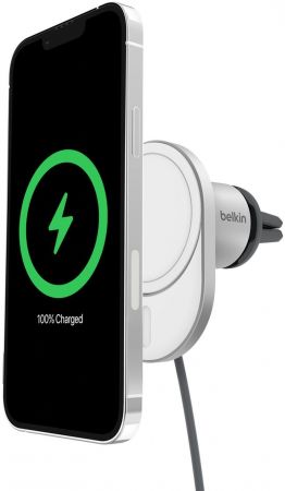Автомобільний зарядний пристрій Belkin MagSafe Qi2, White (WIC008BTGR-V2) | Фото 2