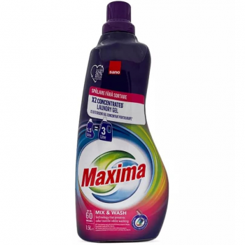 Гель для прання Sano Maxima Mix & Wash х2 концентрований 1,5 л (7290102992010) | Фото 1