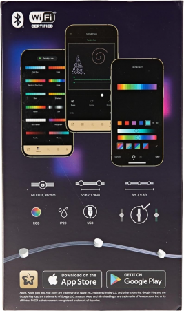 Купить светодиодную гирлянду Smart LED Гірлянда Twinkly Dots 60 RGB LED Lights String Clear Wire USB-A (TWD060STP-T) | Фото 11