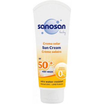 Sanosan Baby Дитячий сонцезахисний крем SPF 50+, 75 мл (4003583197682) Купить средство для загара и солнцезащиты Sanosan Baby Дитячий сонцезахисний крем SPF 50+, 75 мл (4003583197682) | Фото 1