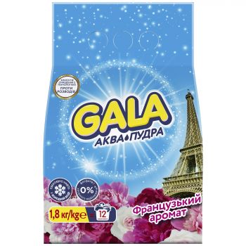 Пральний порошок GALA Аква-Пудра Французький аромат Автомат 1.8кг (8006540514733) | Фото 1