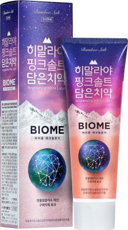 Купить зубную пасту и ополаскиватель Зубна паста LG Bamboosalt Pinksalt м’ята Byom 100 г (8801051109009) | Фото 3