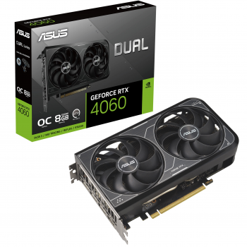 Купить видеокарту Відеокарта ASUS GeForce RTX 4060 8GB GDDR6 DUAL OC V2 DUAL-RTX4060-O8G-V2 (90YV0JC4-M0NA00) | Фото 1