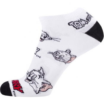 Шкарпетки дитячі Duna 38-40 1 пара біло-чорні з принтом Tom and Jerry (4823094650298) | Фото 1