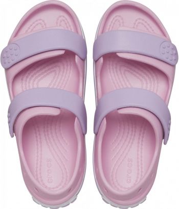 Сандалі для дівчаток Crocs Crocband Cruiser Sandal T Sdt 209424-84I 19-20 (C4 US) рожеві (196265604715) | Фото 5