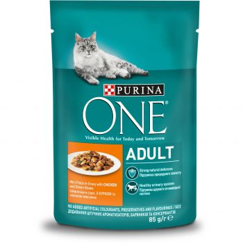 Purina One Adult з куркою та зеленою квасолею 85 г (7613038255743) | Фото 1